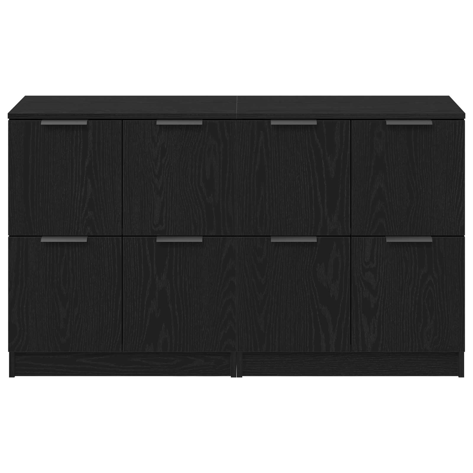 Kreveta 2 pcs Crni hrast 60 x 30 x 70 cm Konstruirano drvo