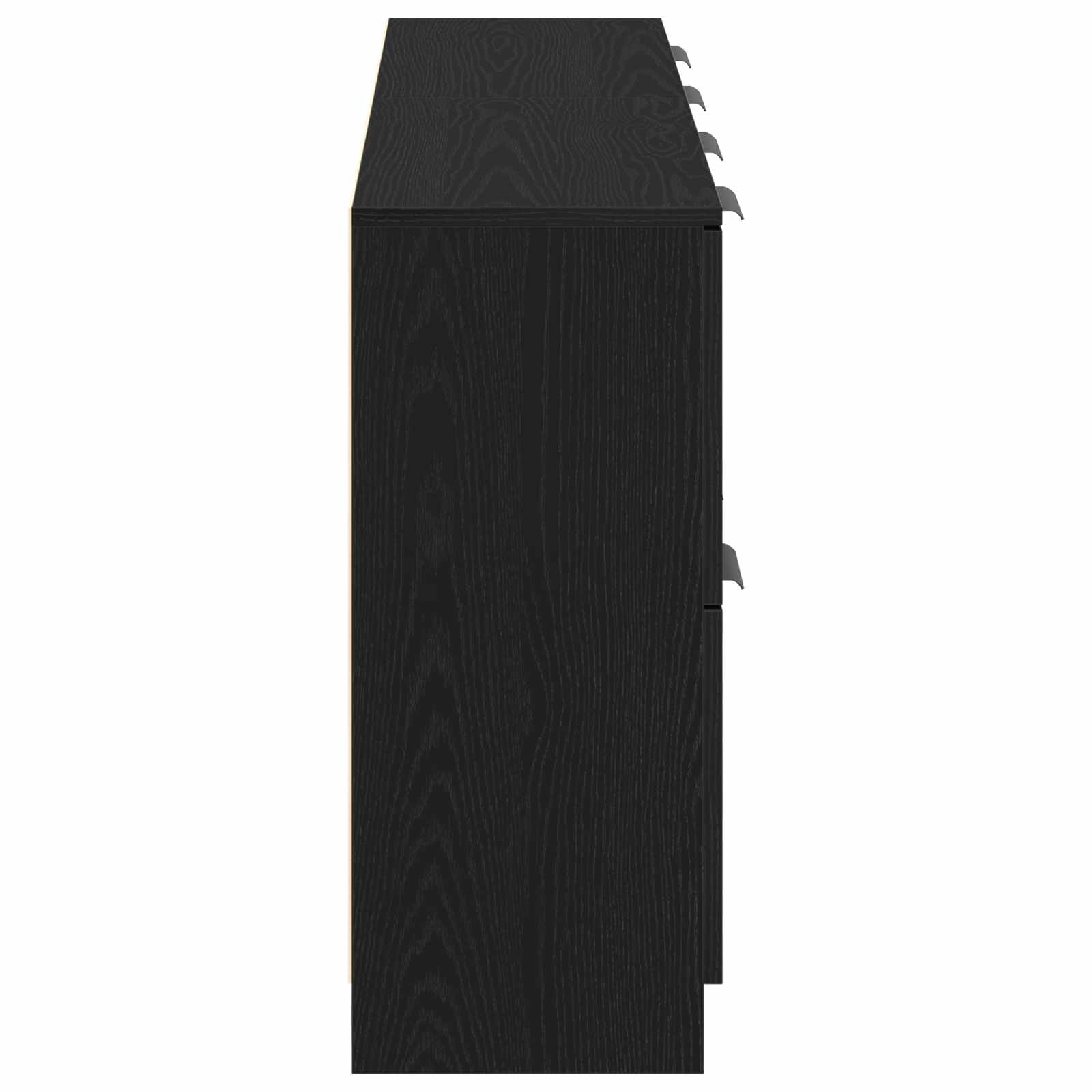 Kreveta 2 pcs Crni hrast 60 x 30 x 70 cm Konstruirano drvo