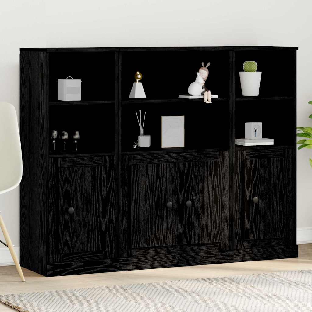 Highboard Crni hrast 132 x 35,5 x 103,5 cm Konstruirano drvo