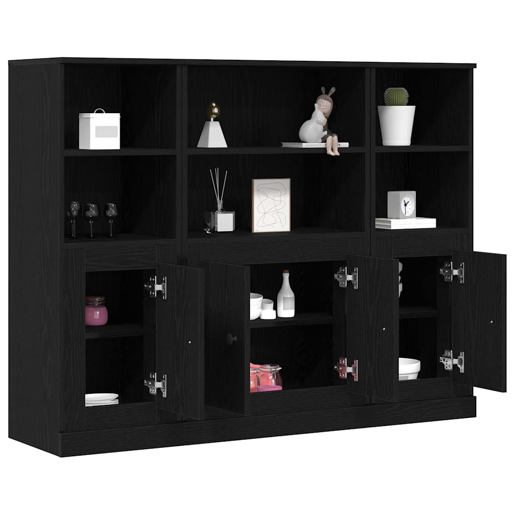 Highboard Crni hrast 132 x 35,5 x 103,5 cm Konstruirano drvo