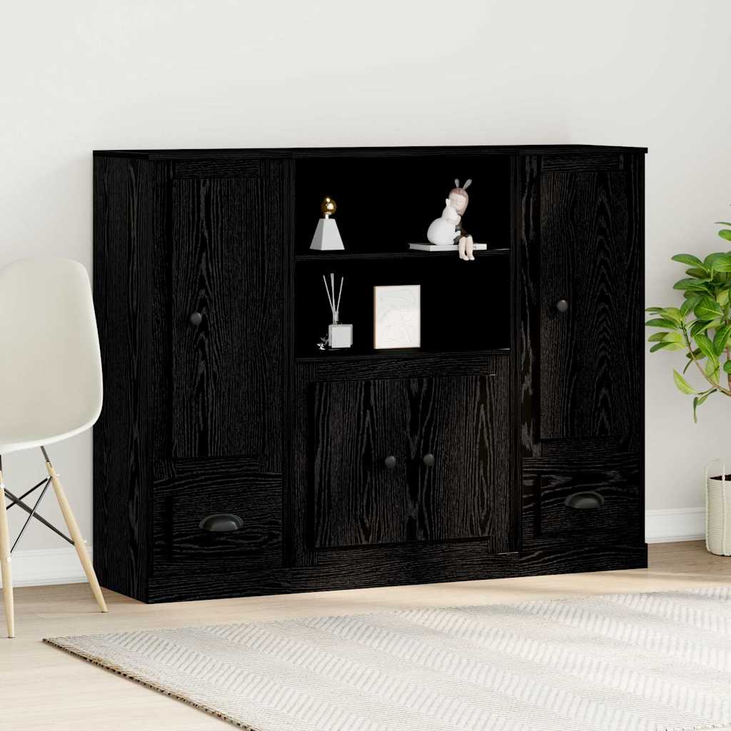 Highboard Crni hrast 132 x 35.5 x 103.5 cm Konstruirano drvo