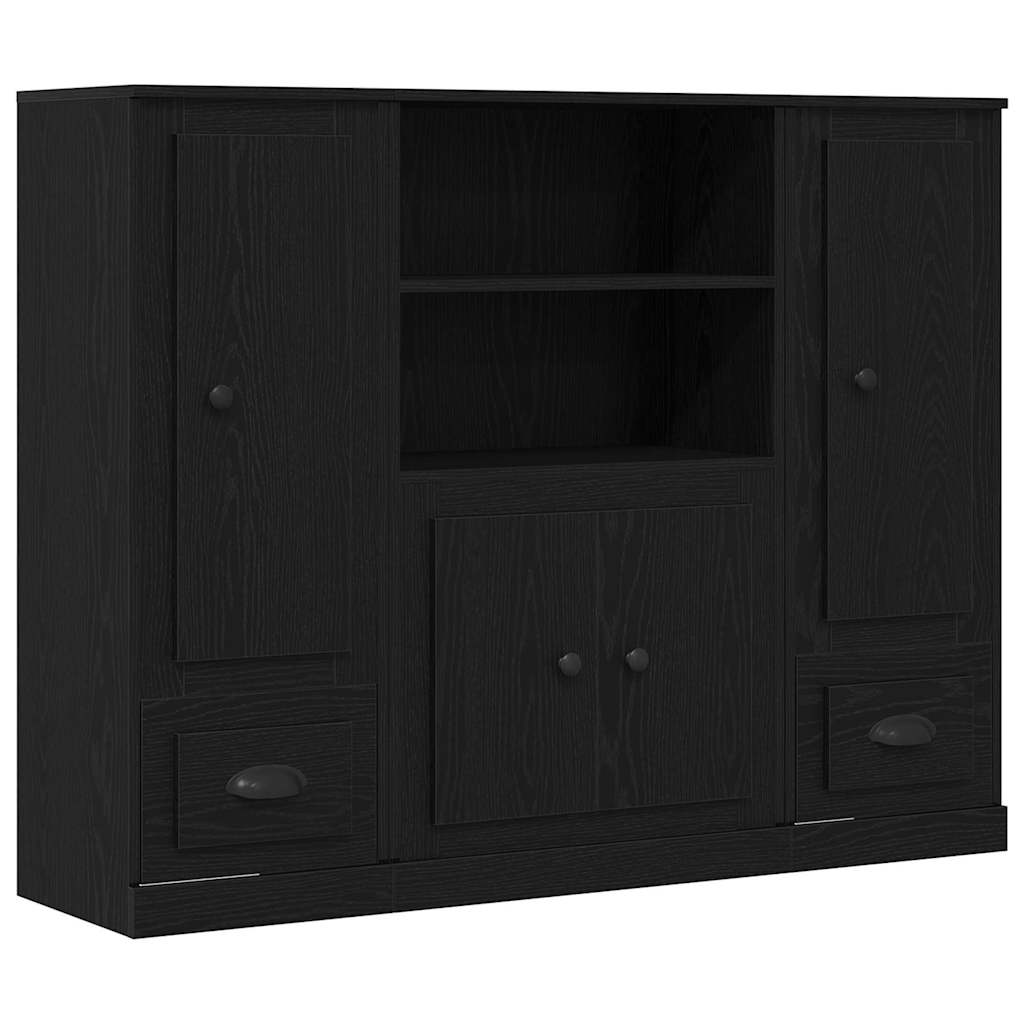 Highboard Crni hrast 132 x 35.5 x 103.5 cm Konstruirano drvo