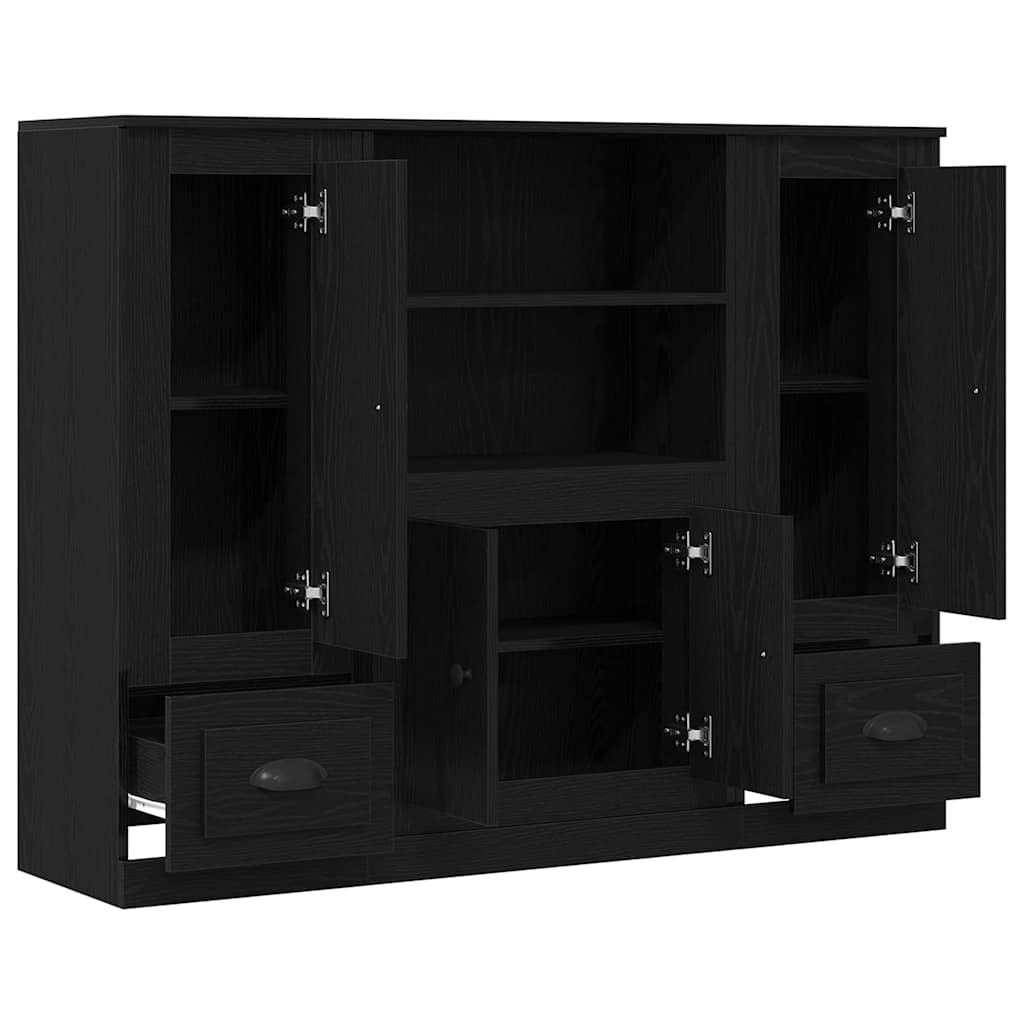 Highboard Crni hrast 132 x 35.5 x 103.5 cm Konstruirano drvo