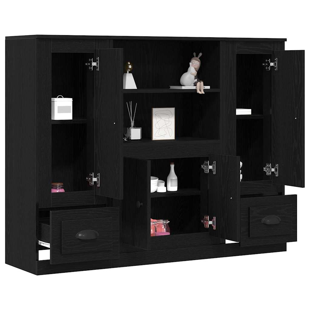 Highboard Crni hrast 132 x 35.5 x 103.5 cm Konstruirano drvo