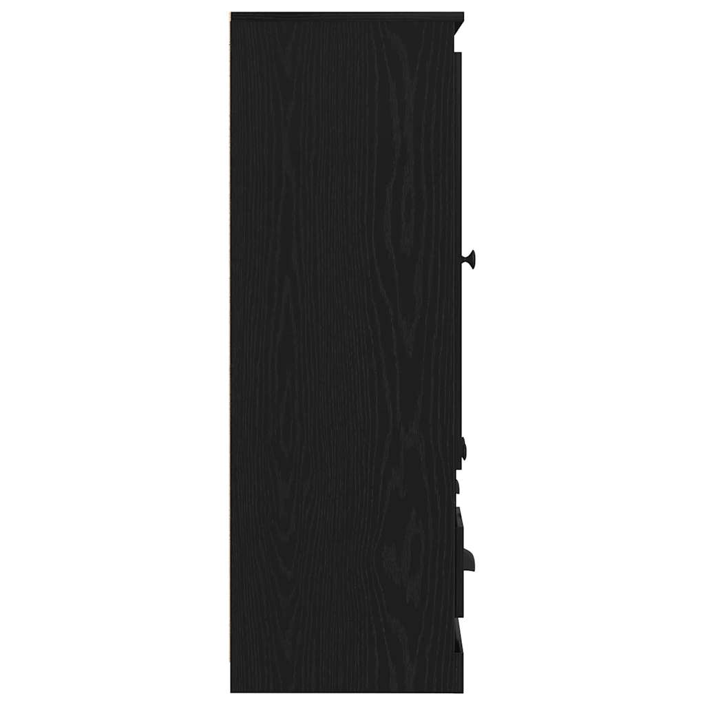 Highboard Crni hrast 132 x 35.5 x 103.5 cm Konstruirano drvo