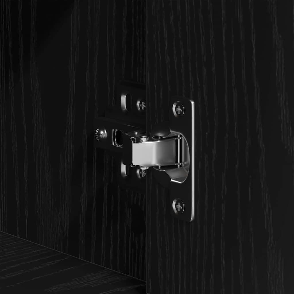 Highboard Crni hrast 80 x 33 x 150 cm Konstruirano drvo