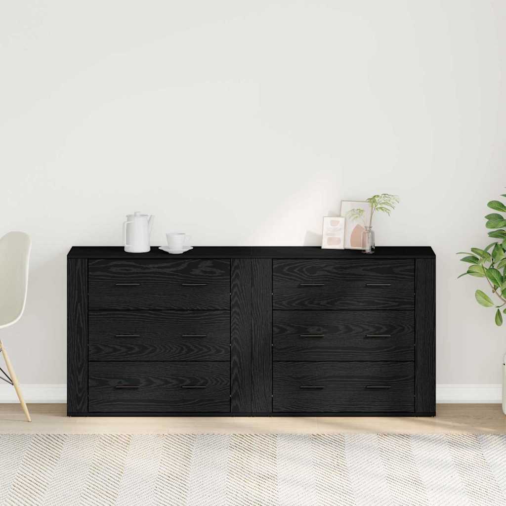 Kreveta Crni hrast 160 x 33 x 70 cm Konstruirano drvo