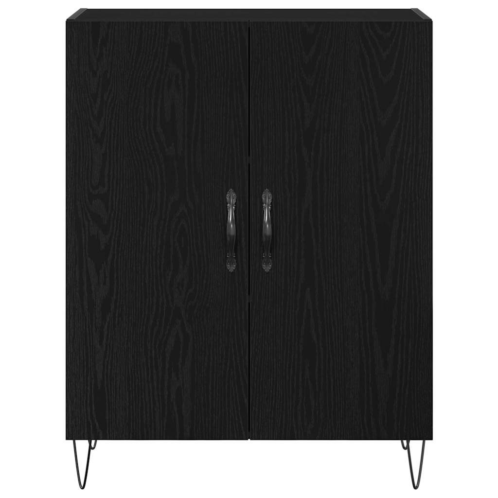Highboard 2 pcs Crni hrast 69,5 x 34 x 180 cm Konstruirano drvo
