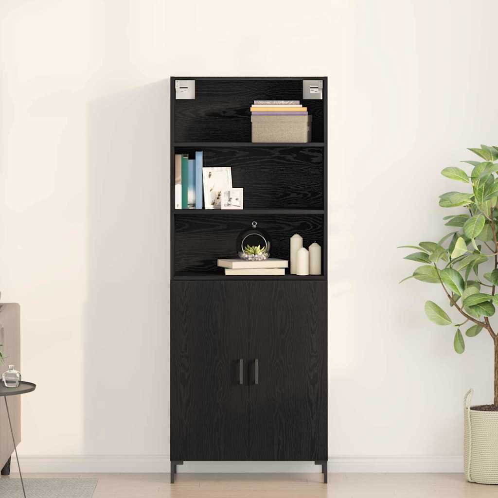 Highboard Crni hrast 69,5 x 34 x 180 cm Konstruirano drvo