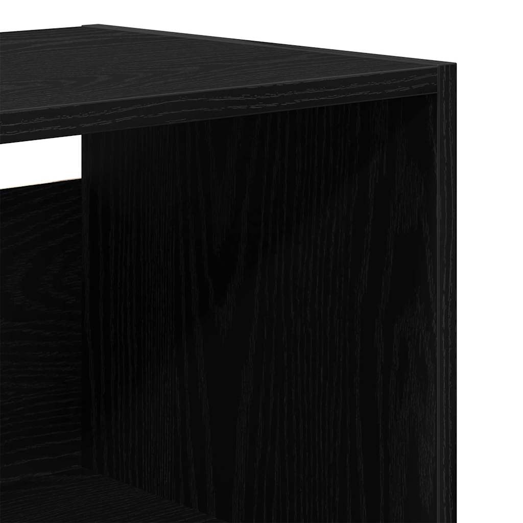 Highboard 2 pcs Crni hrast Konstruirano drvo
