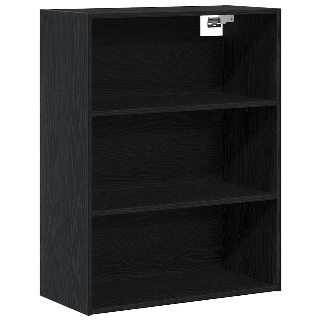 Highboard 2 pcs Crni hrast Konstruirano drvo
