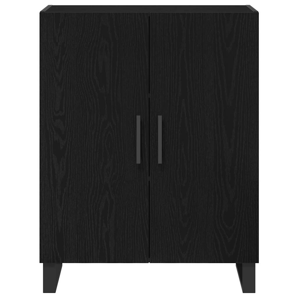 Highboard 2 pcs Crni hrast Konstruirano drvo