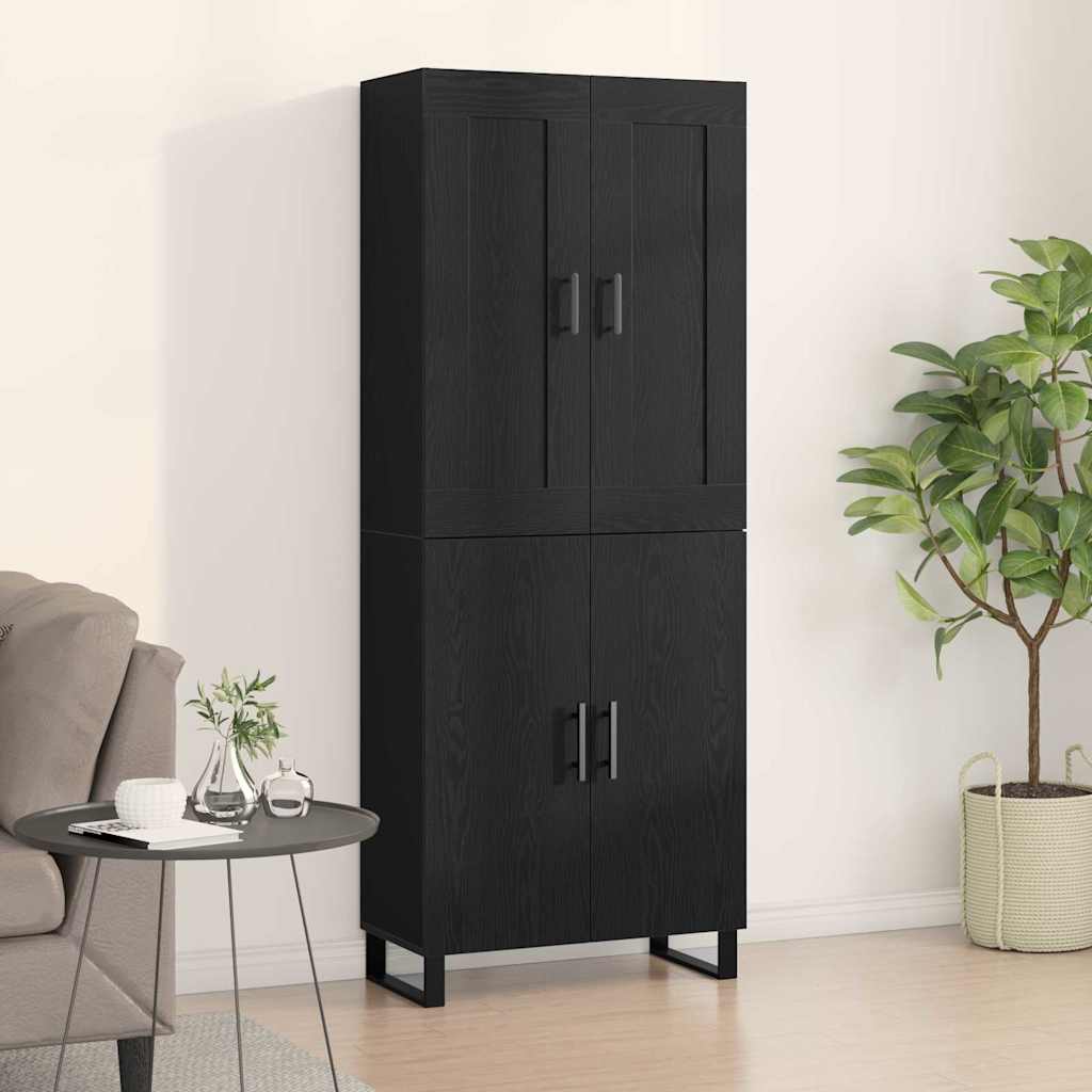 Highboard Crni hrast 69,5 x 34 x 180 cm Konstruirano drvo
