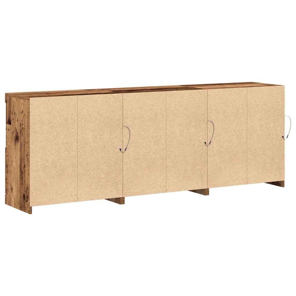 LED komoda Staro drvo 181 x 37 x 67 cm Konstruirano drvo