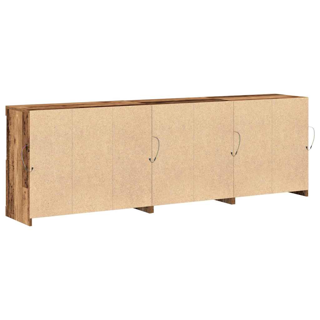 LED komoda Staro drvo 202 x 37 x 67 cm Konstruirano drvo