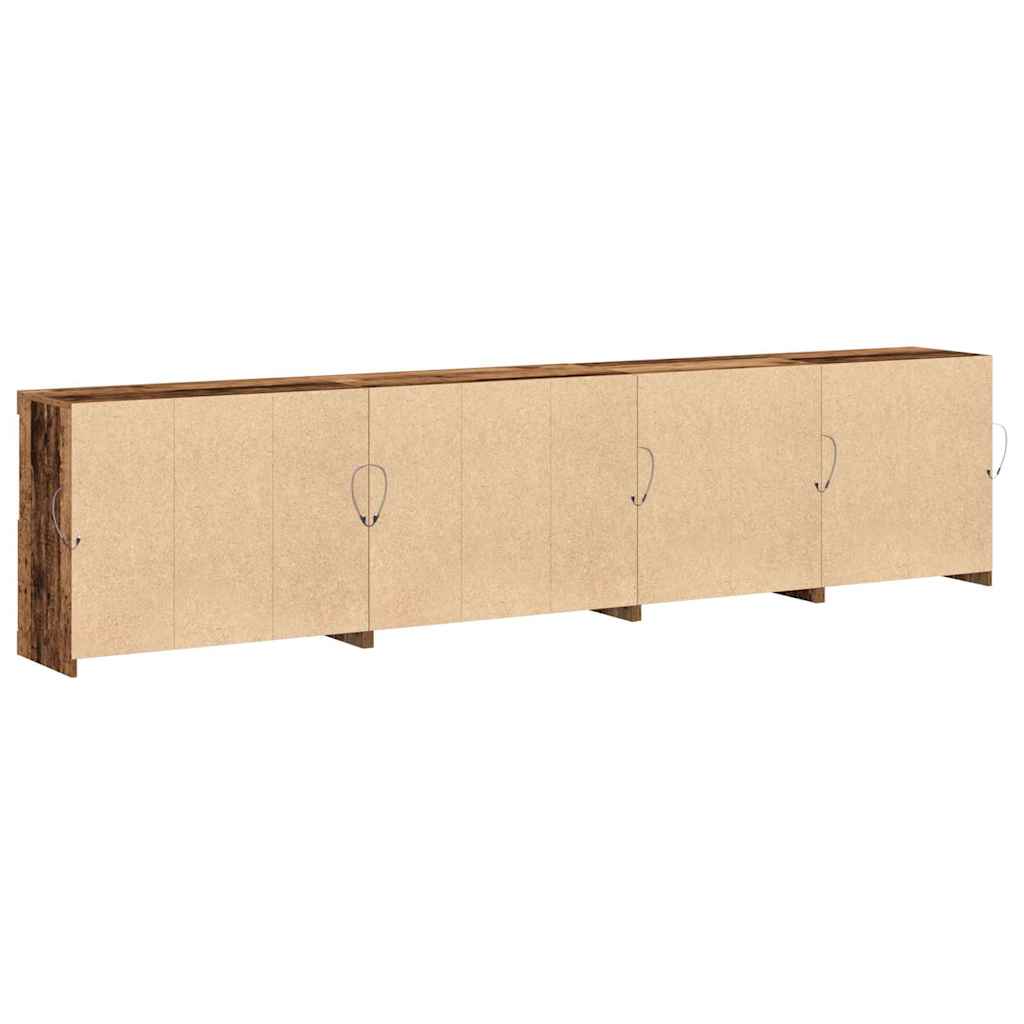 LED komoda Staro drvo 283 x 37 x 67 cm Konstruirano drvo