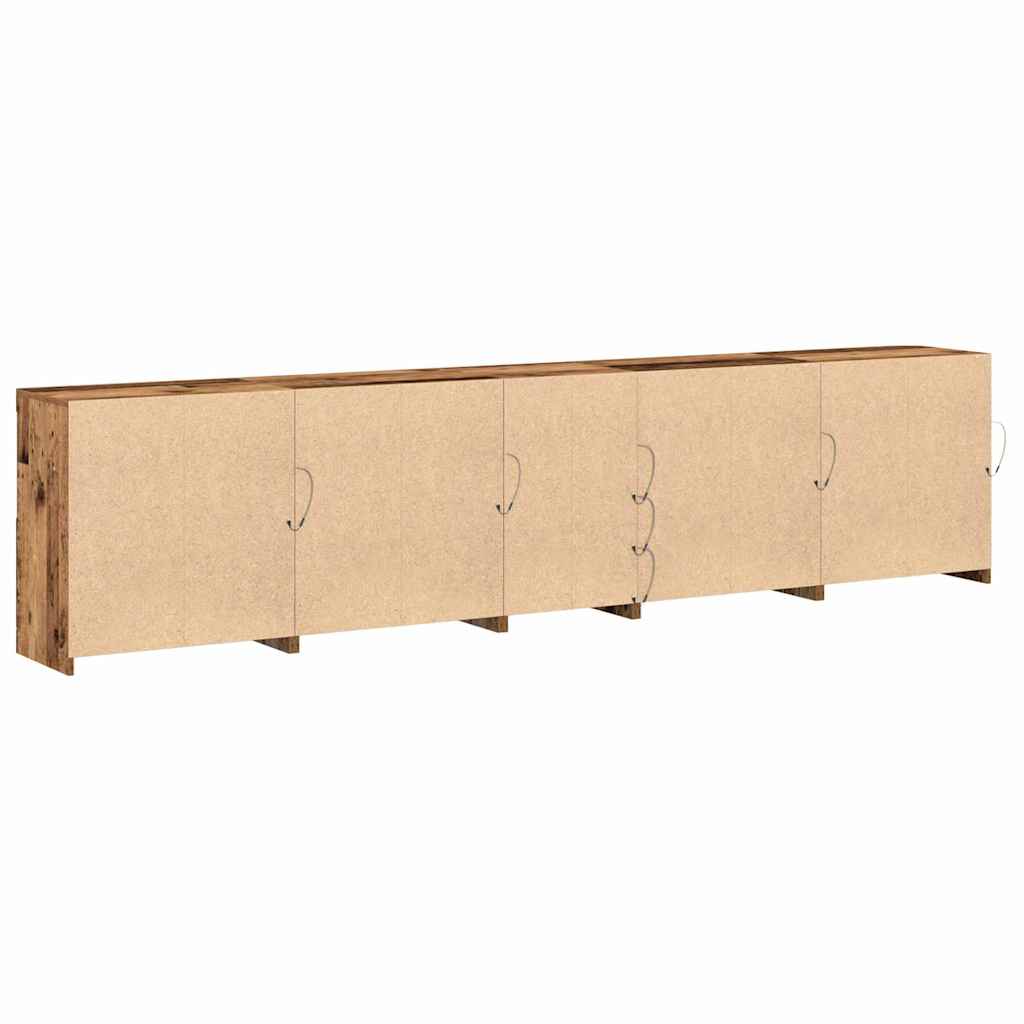 LED komoda Staro drvo 283 x 37 x 67 cm Konstruirano drvo