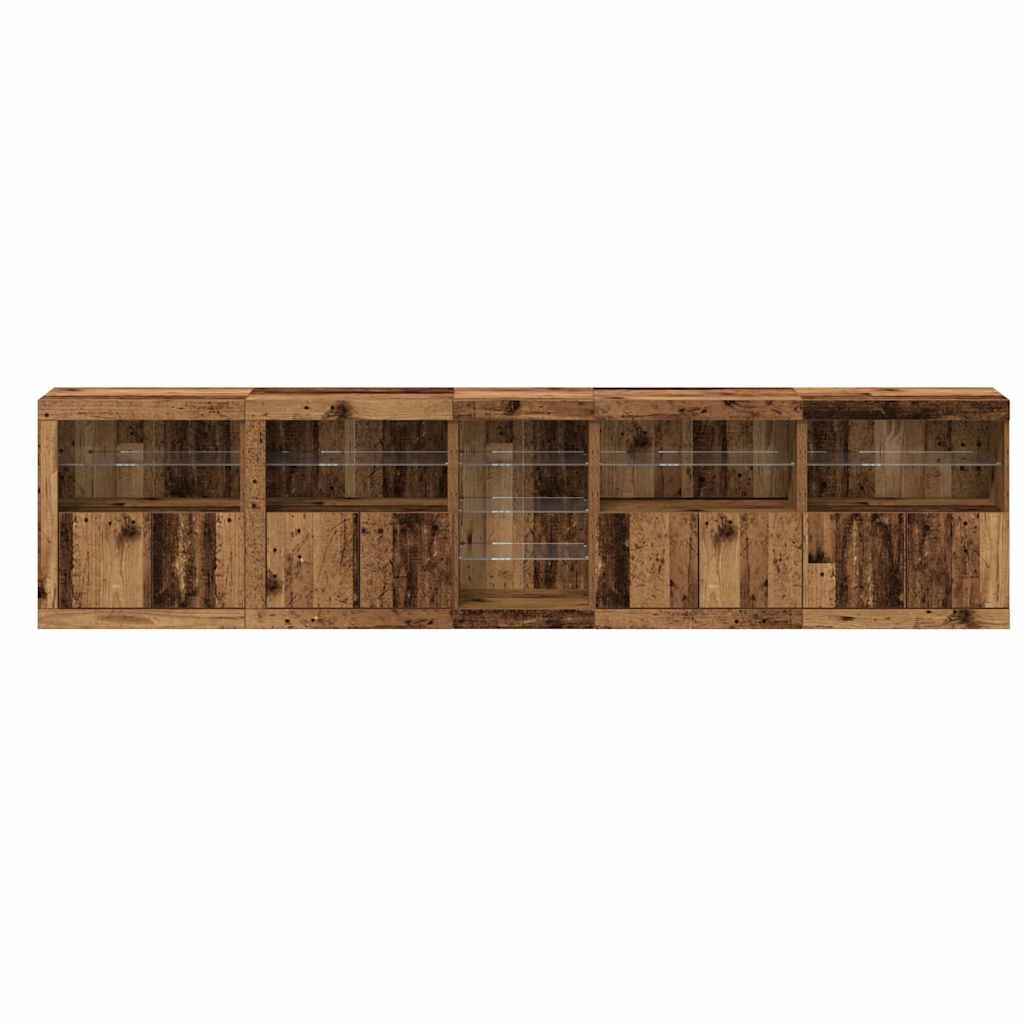 LED komoda Staro drvo 283 x 37 x 67 cm Konstruirano drvo