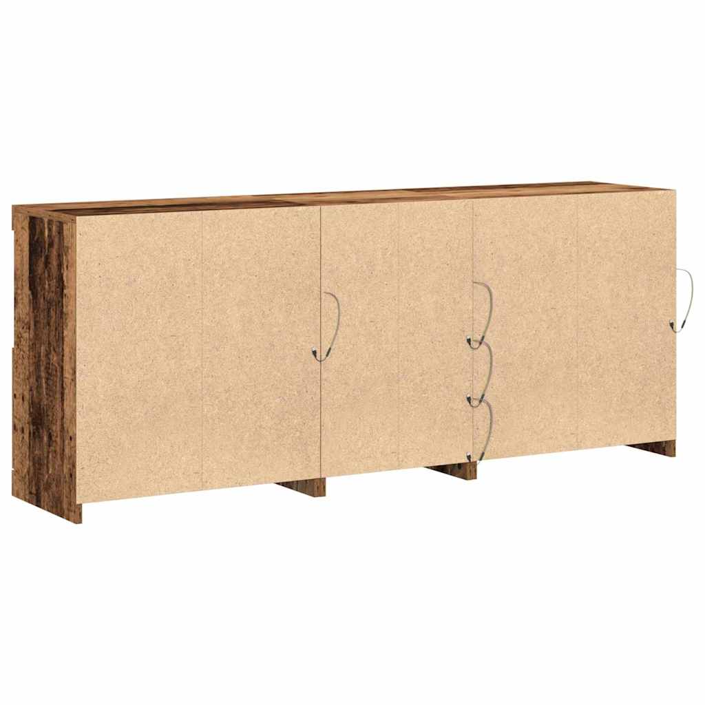 LED komoda Staro drvo 162 x 37 x 67 cm Konstruirano drvo