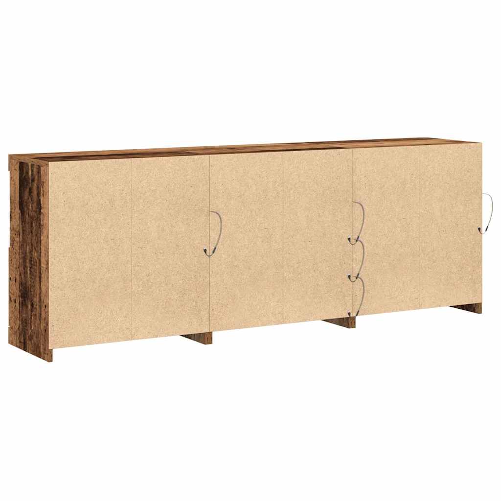 LED komoda Staro drvo 181,5 x 37 x 67 cm Konstruirano drvo