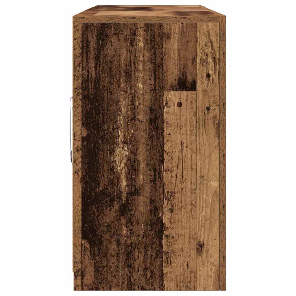 LED komoda Staro drvo 181,5 x 37 x 67 cm Konstruirano drvo
