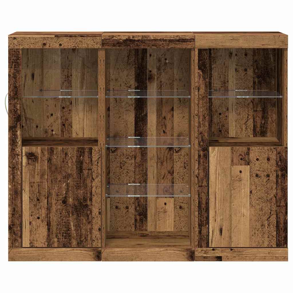 LED komoda Staro drvo 123 x 37 x 100 cm Konstruirano drvo