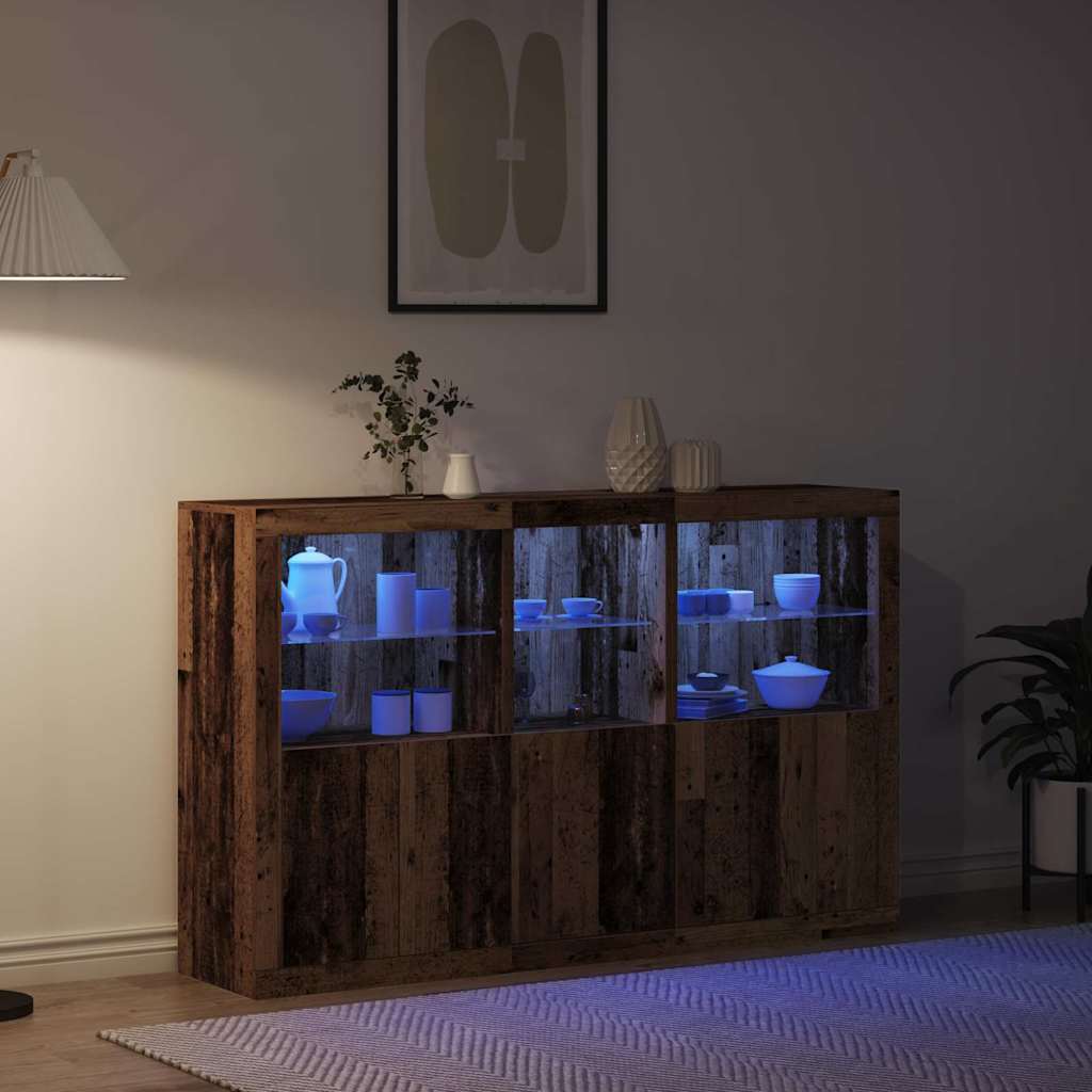 LED komoda Staro drvo 162 x 37 x 100 cm Konstruirano drvo