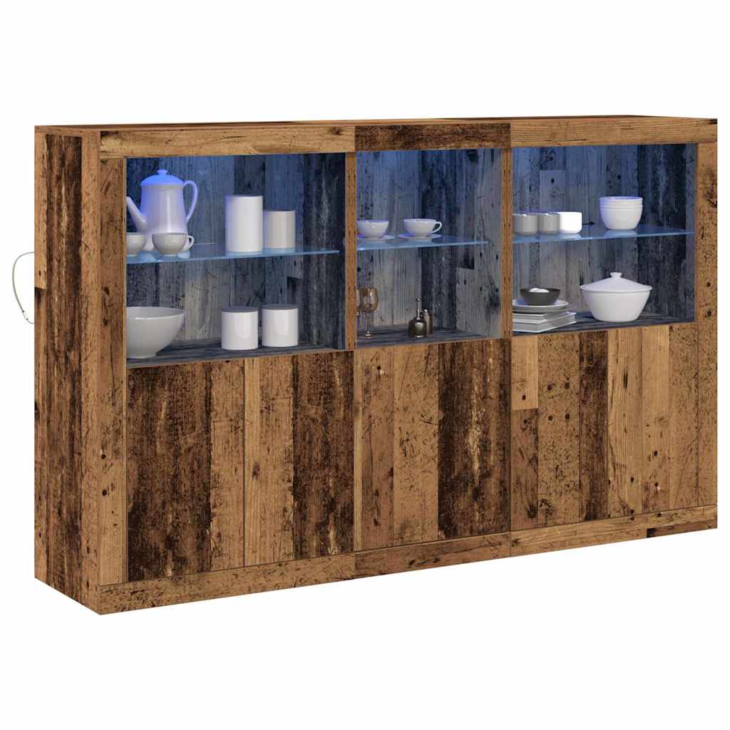 LED komoda Staro drvo 162 x 37 x 100 cm Konstruirano drvo