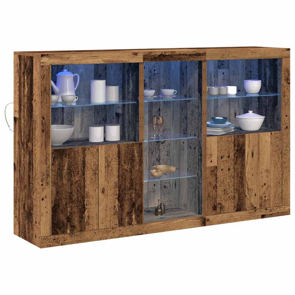 LED komoda Staro drvo 162 x 37 x 100 cm Konstruirano drvo