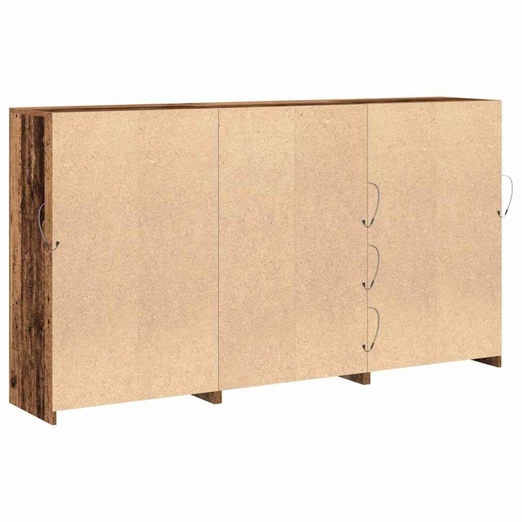 LED komoda Staro drvo 181,5 x 37 x 100 cm Konstruirano drvo