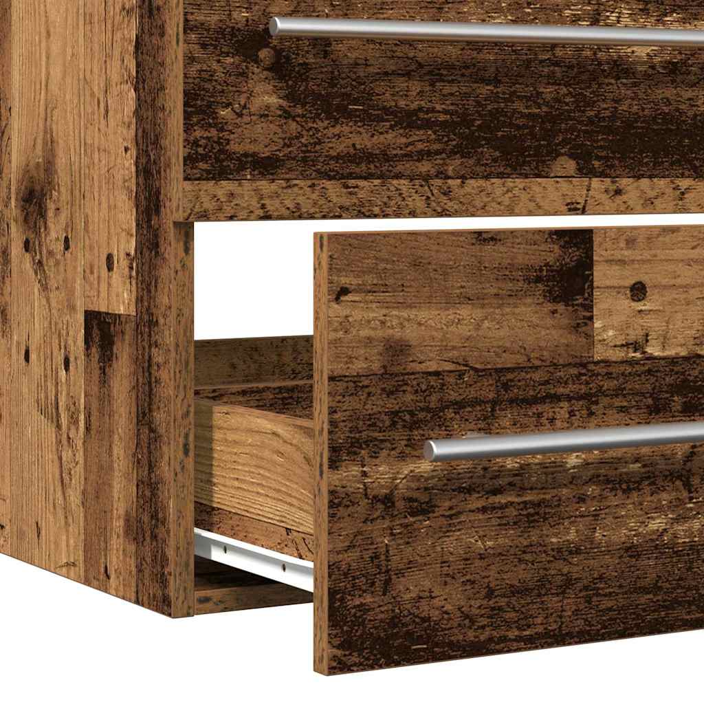 Kupaonski ormarić za sudoper 2 pcs Staro drvo 80 x 38,5 x 48 cm