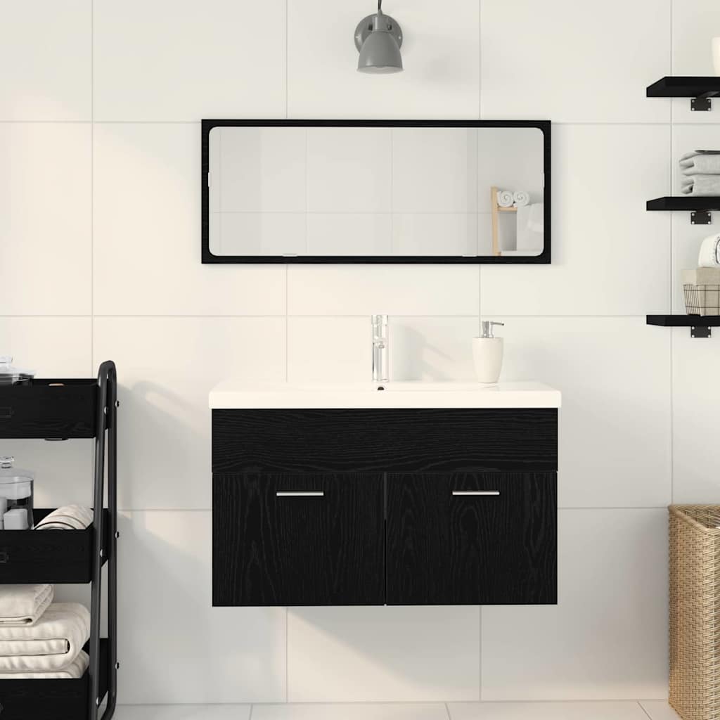 Kupaonski ormar Crni hrast 90 x 38,5 x 46 cm Konstruirano drvo