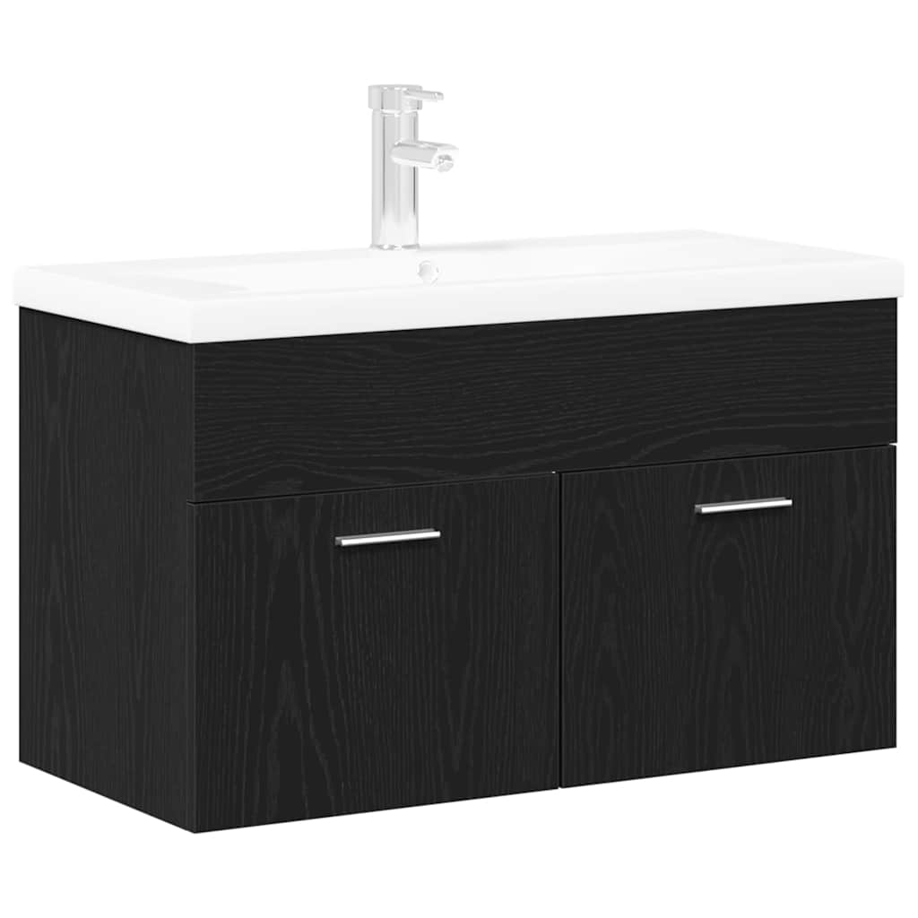 Kupaonski ormar Crni hrast 90 x 38,5 x 46 cm Konstruirano drvo