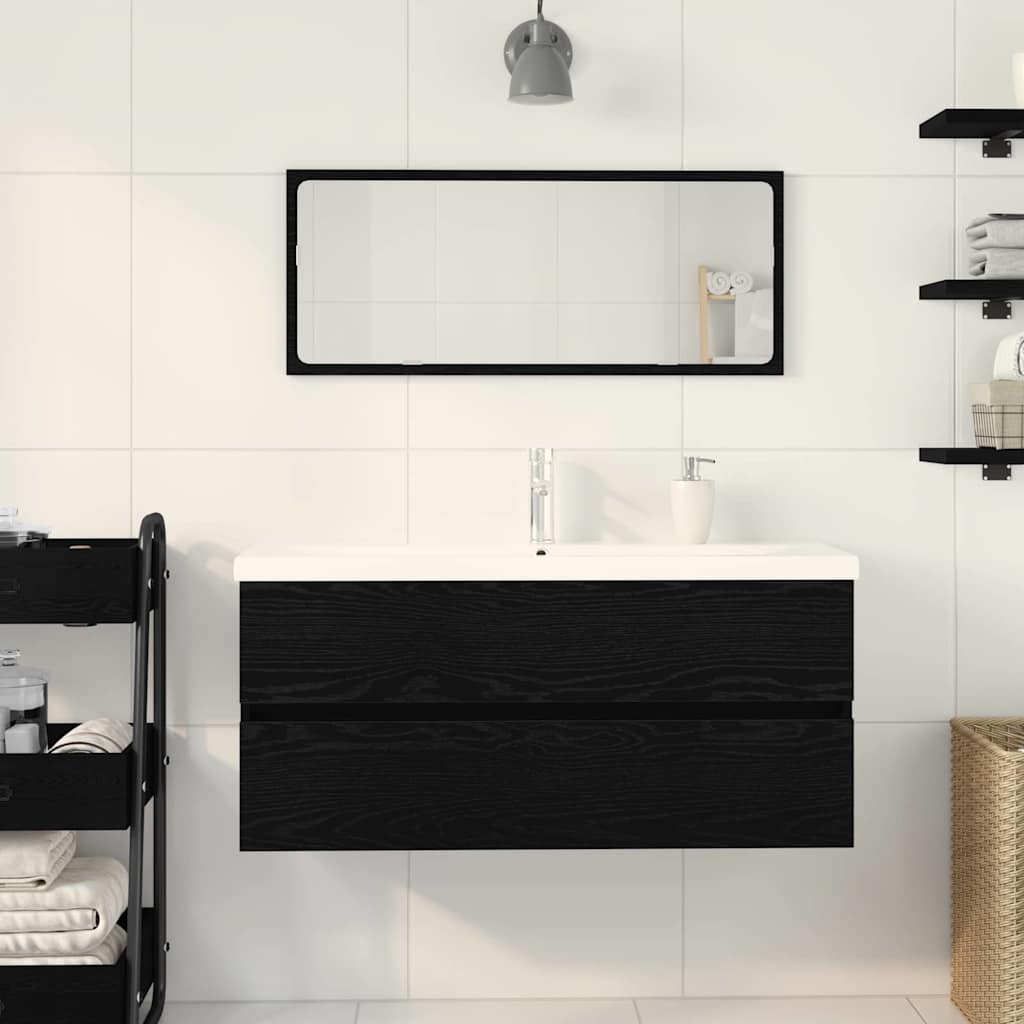 Kupaonski ormarić za sudoper Crni hrast 100 x 39 x 62 cm