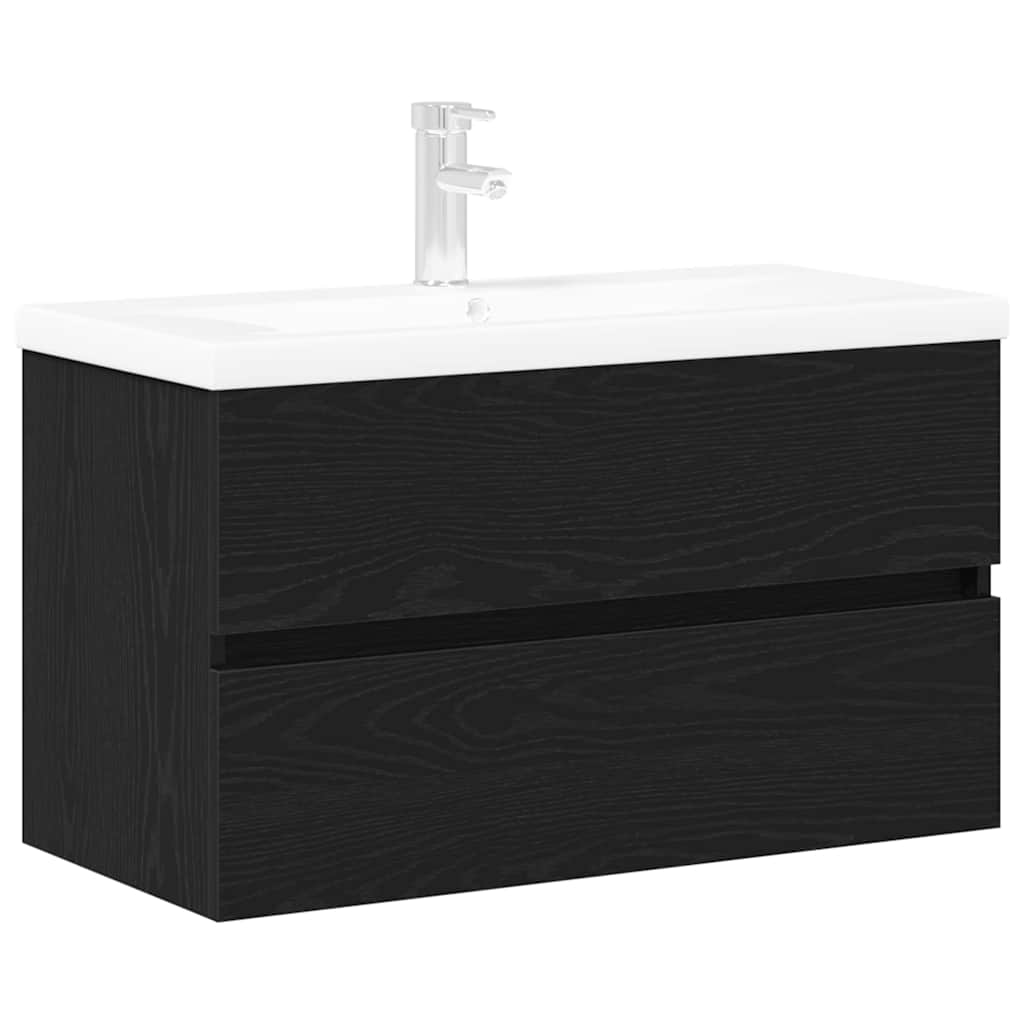 Kupaonski ormarić za sudoper Crni hrast 80 x 39 x 62 cm