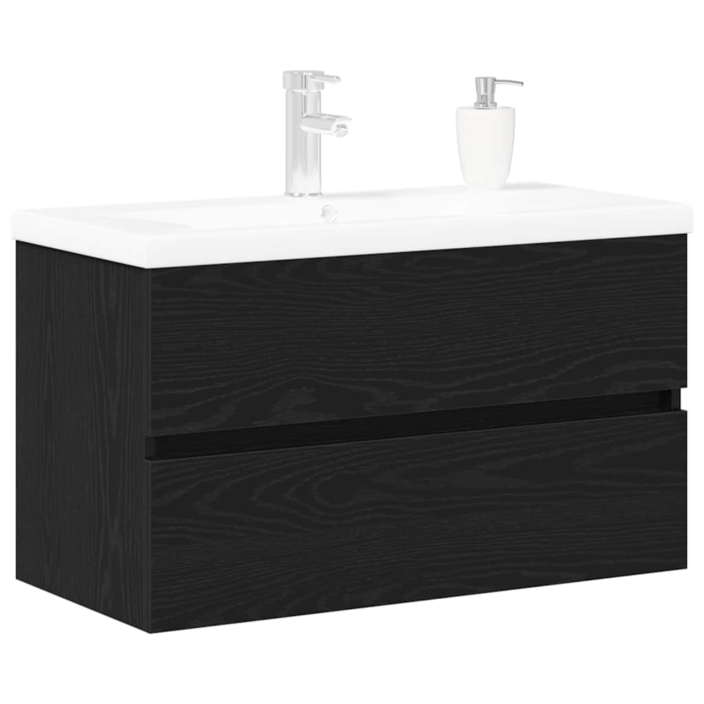 Kupaonski ormarić za sudoper Crni hrast 80 x 39 x 62 cm