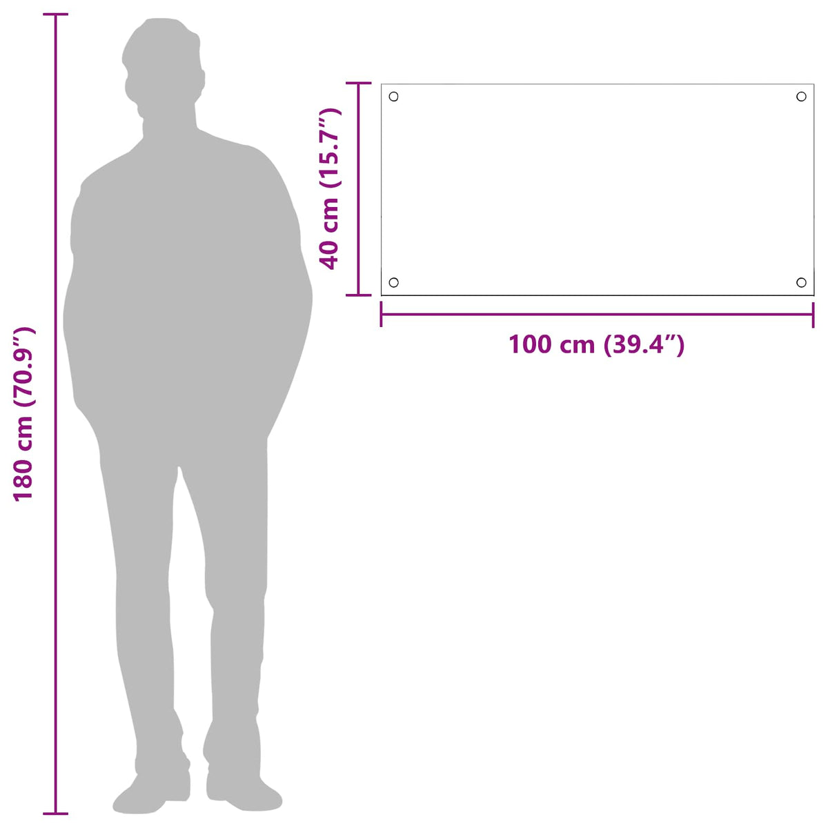 Kuhinjski zid Svijetlo siva 100 x 40 cm