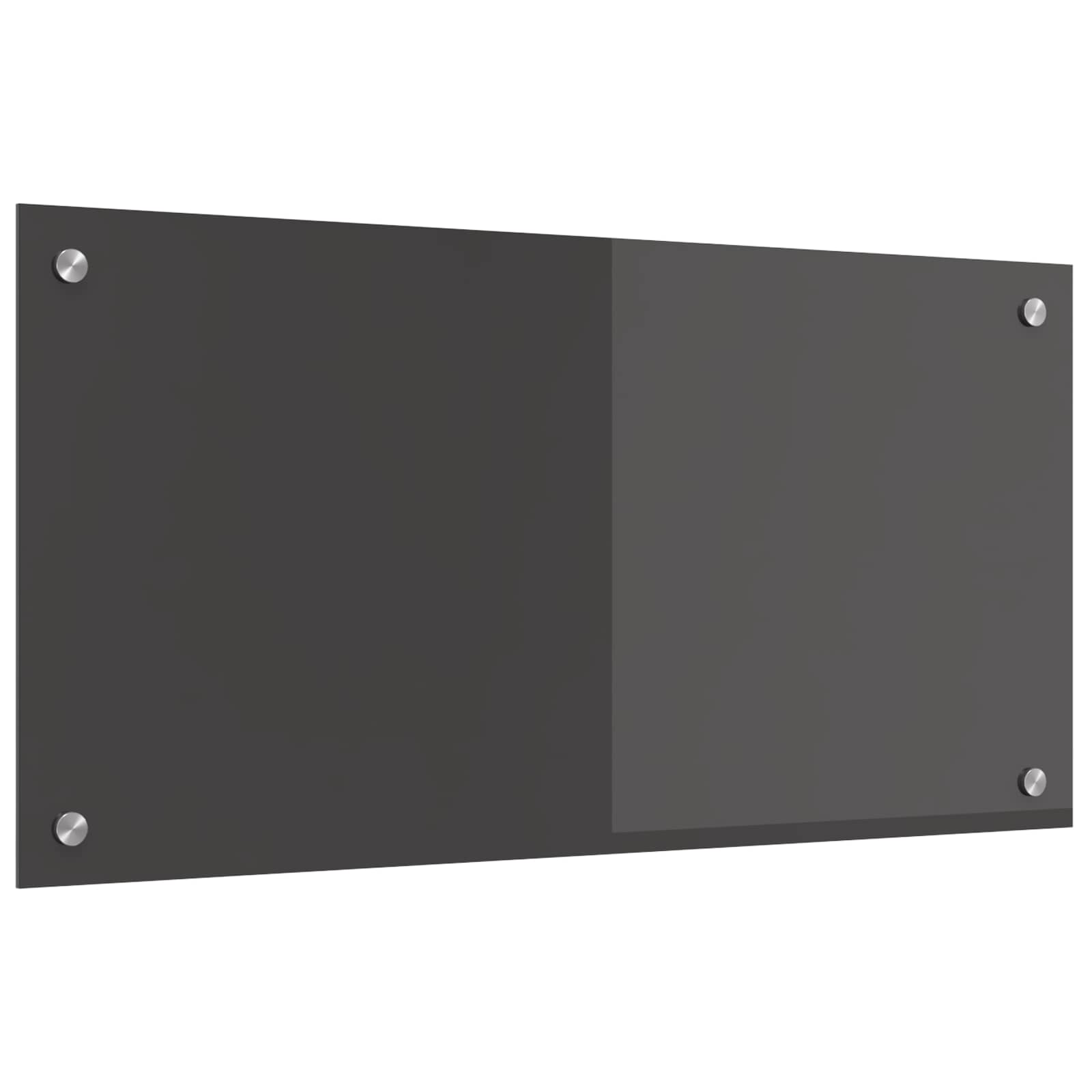 Kuhinjski zid Tamno siva 80 x 40 cm Staklo otporno na udarce