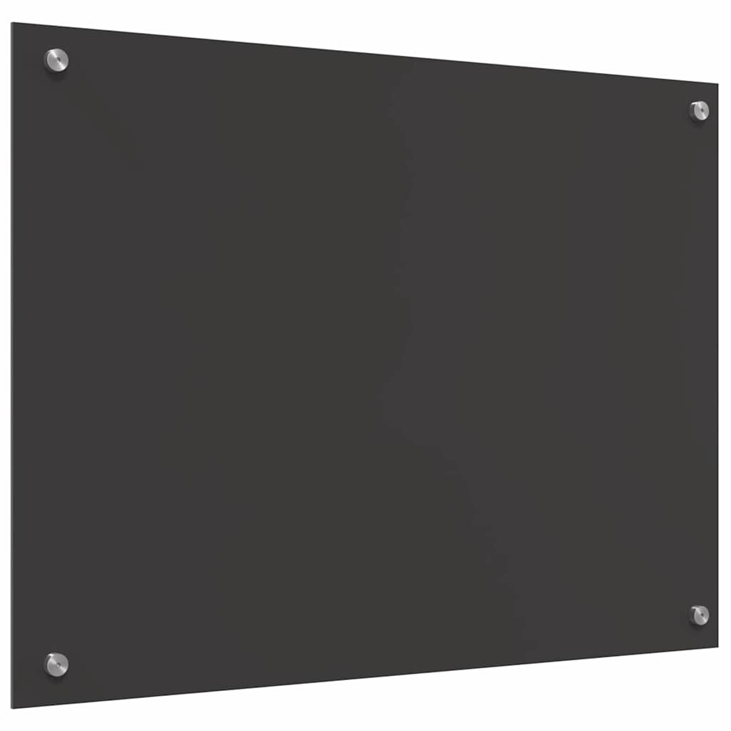 Kuhinjski zid Tamno siva 80 x 60 cm Staklo otporno na udarce