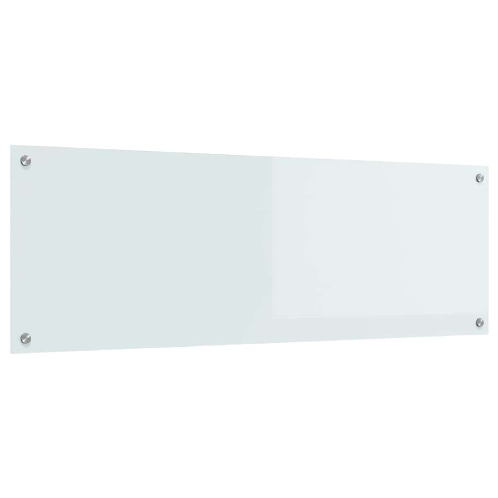 Kuhinjski zid Bijelo 120 x 40 cm Staklo otporno na udarce