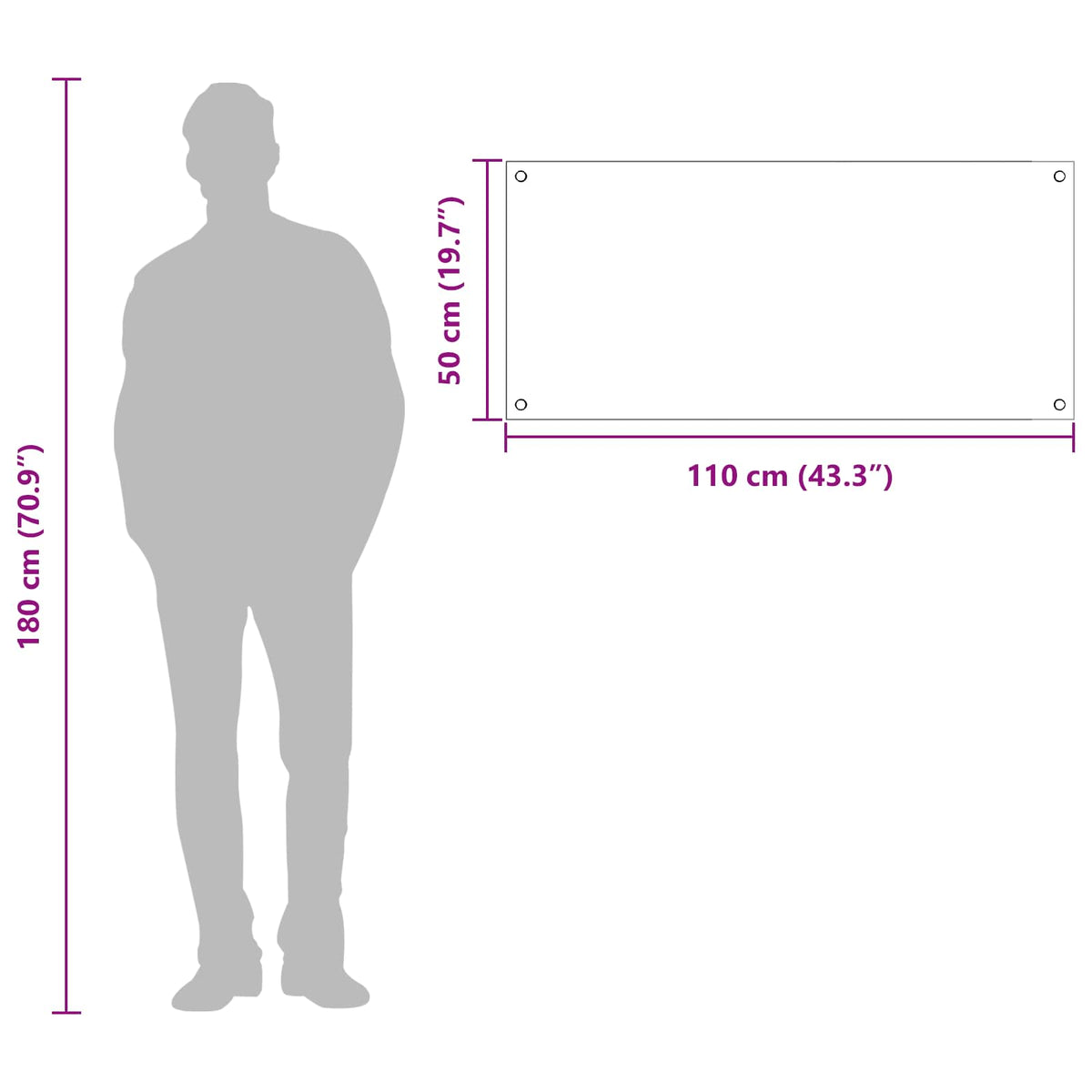 Kuhinjski zid *Transparent*an 110 x 50 cm