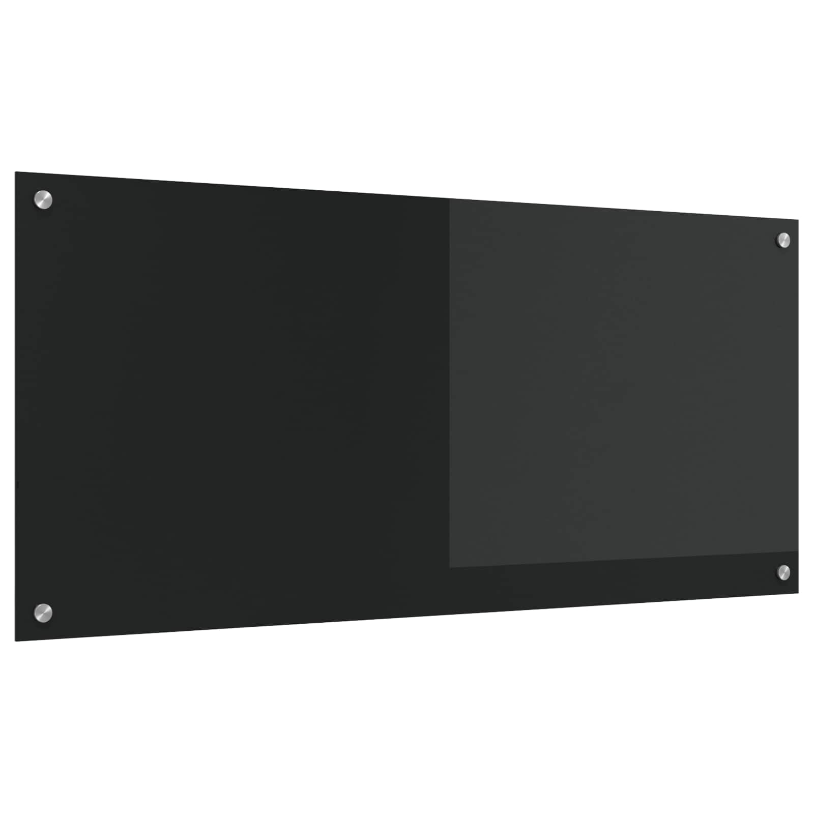 Kuhinjski zid Crna 110 x 50 cm Staklo otporno na udarce