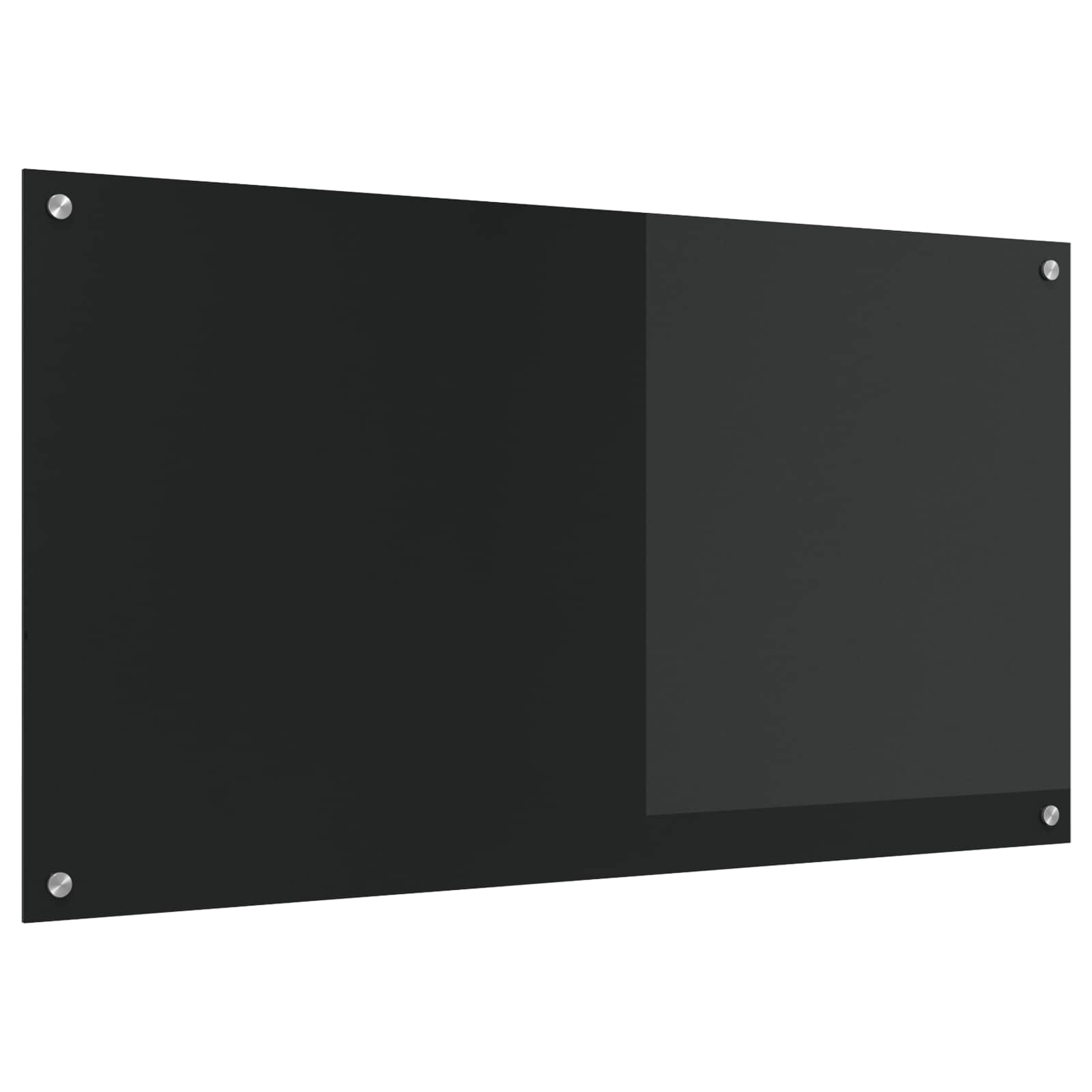 Kuhinjski zid Crna 110 x 60 cm Staklo otporno na udarce