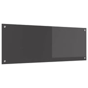 Kuhinjski zid Tamno siva 110 x 40 cm Staklo otporno na udarce