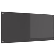 Kuhinjski zid Tamno siva 110 x 50 cm Staklo otporno na udarce