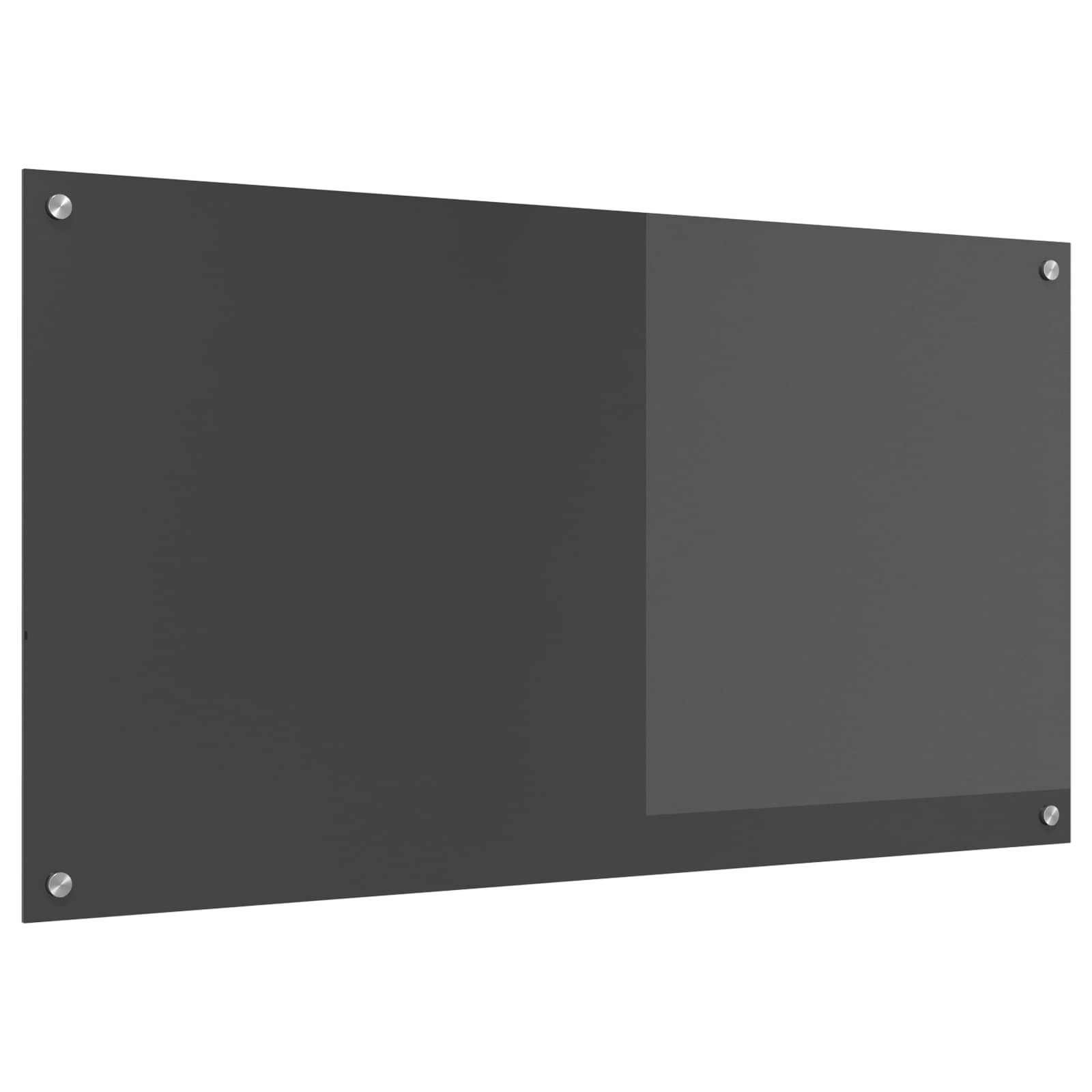 Kuhinjski zid Tamno siva 110 x 60 cm Staklo otporno na udarce