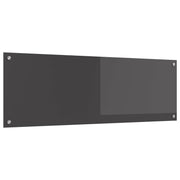 Kuhinjski zid Tamno siva 120 x 40 cm Staklo otporno na udarce