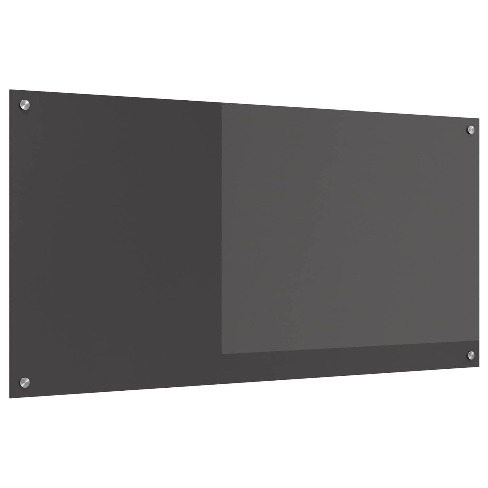 Kuhinjski zid Tamno siva 120 x 60 cm Staklo otporno na udarce