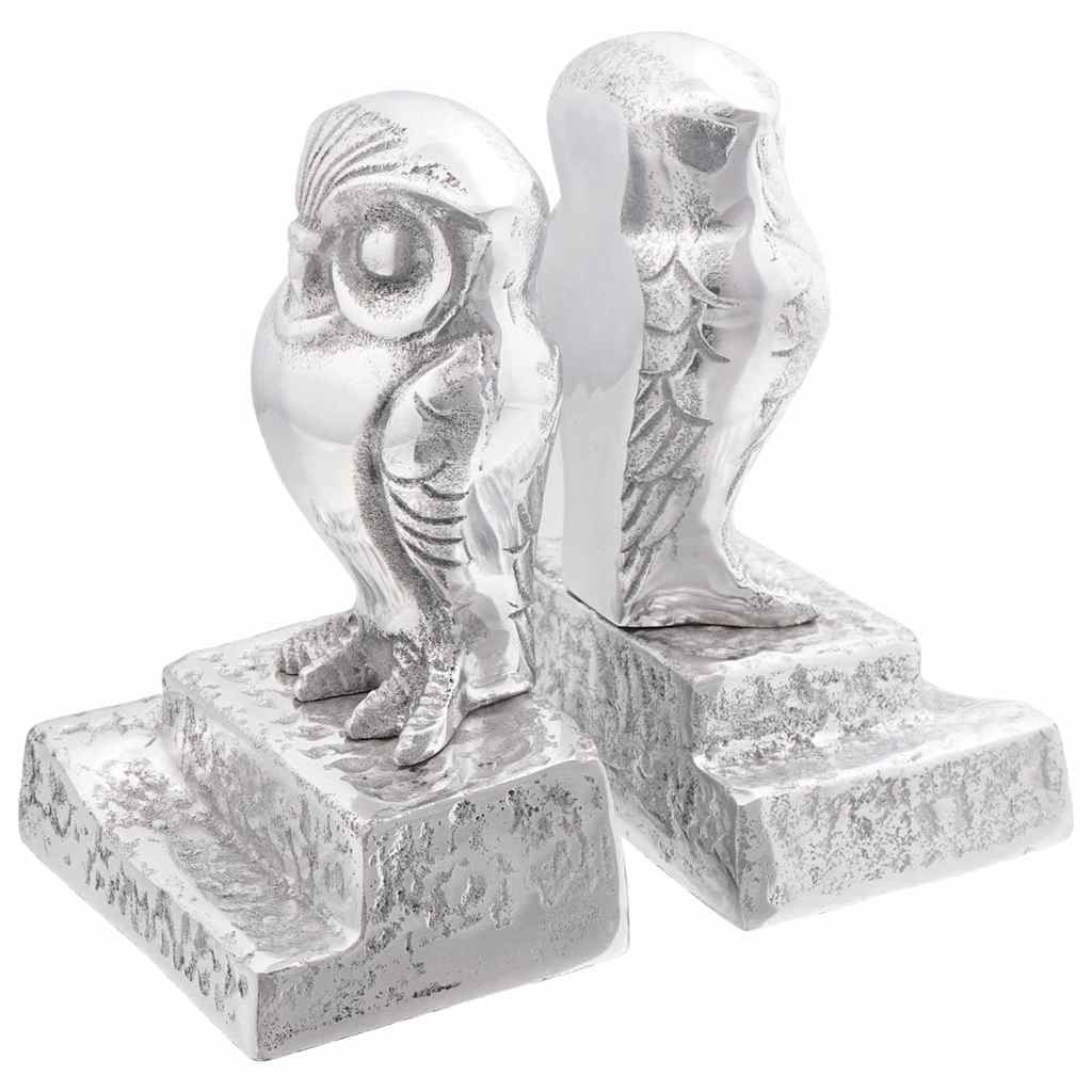 Držači za knjige 2 pcs Srebrno 12 x 9 x 19 cm Aluminij