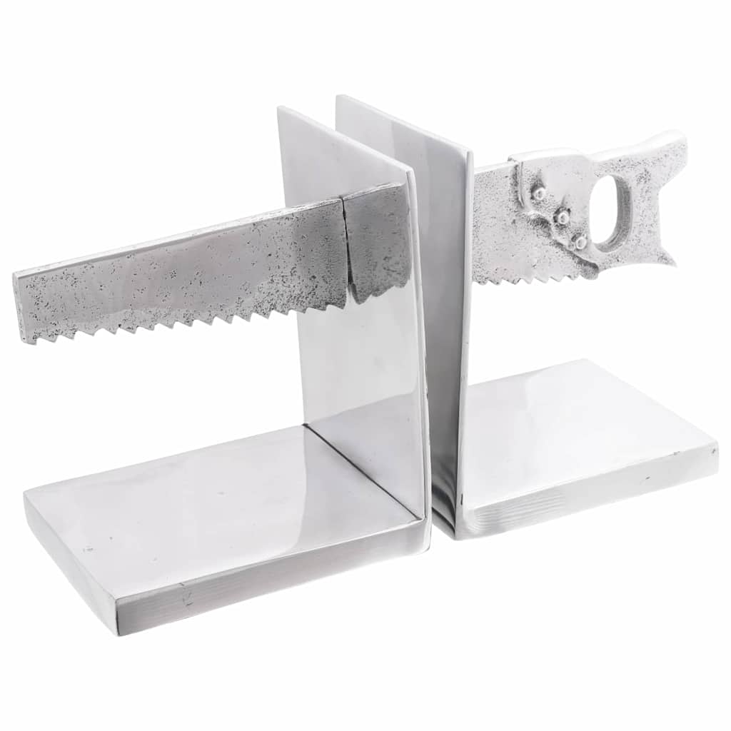 Držači za knjige 2 pcs Srebrno 11 x 14 x 17,5 cm Aluminij